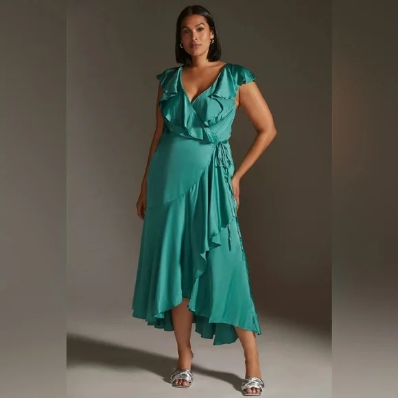 chinese dress ladies Veda Long Sleeve Floral Tiered Ruffle Maxi Dress Blue main image 1